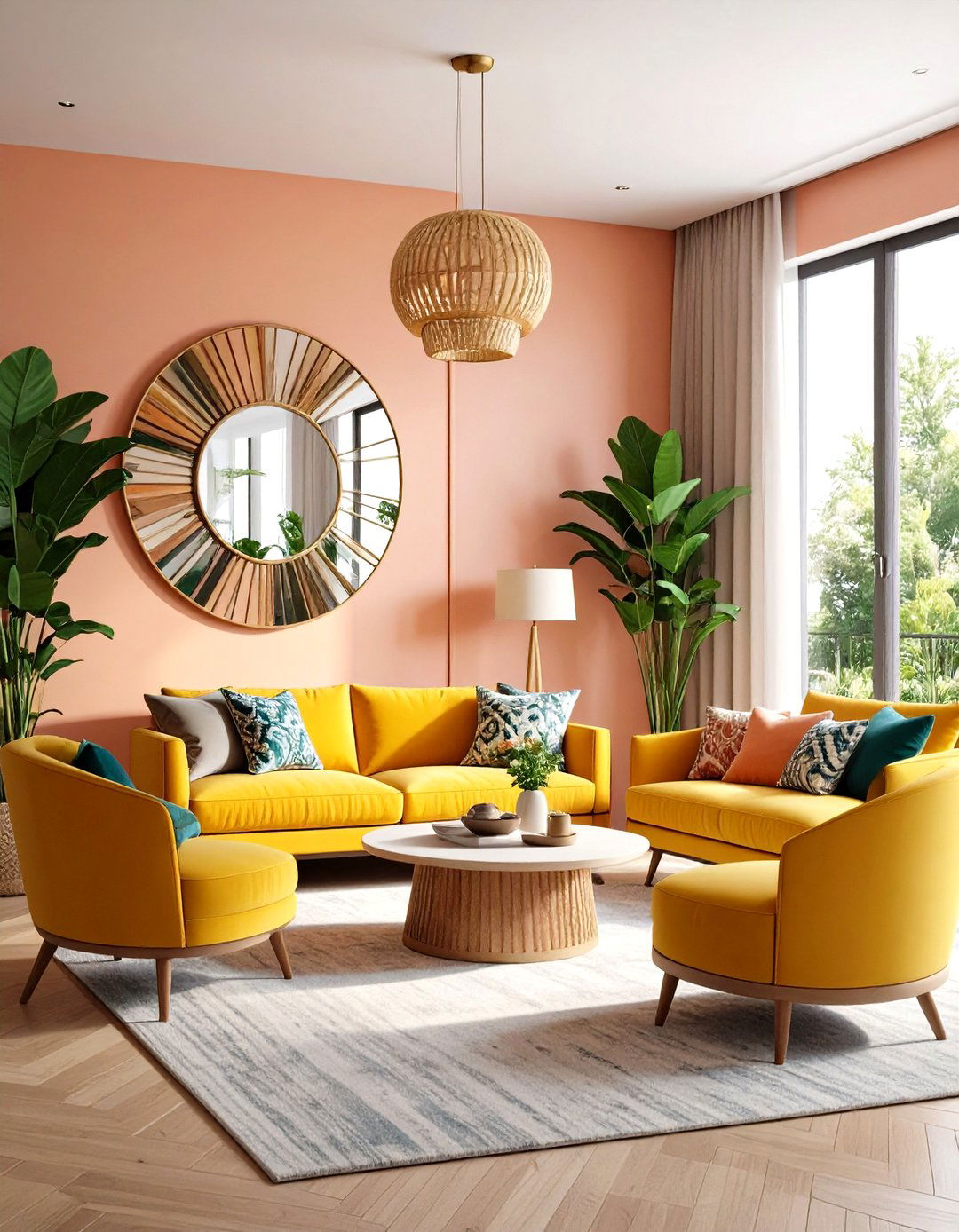 Mirror and Art Combinations - 24 Living Room Mirror Ideas