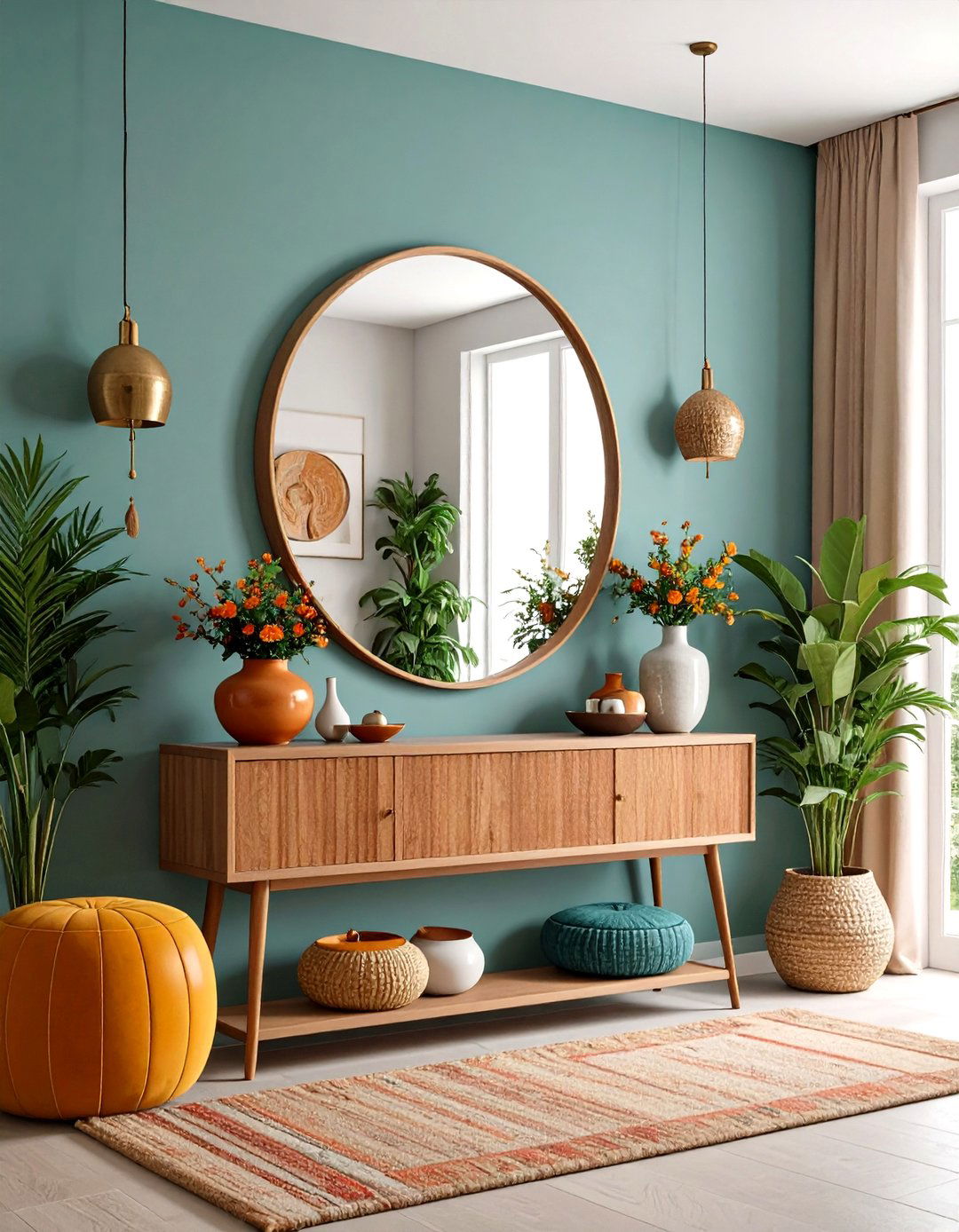 Mirror and Artwork Pairings - 24 Console Table Decor Ideas