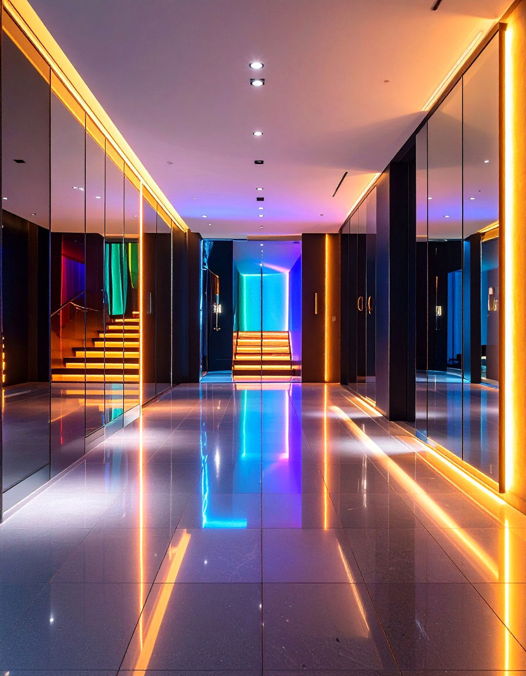 Mirror and Light Landing Enhancement - 24 Stair Landing Ideas