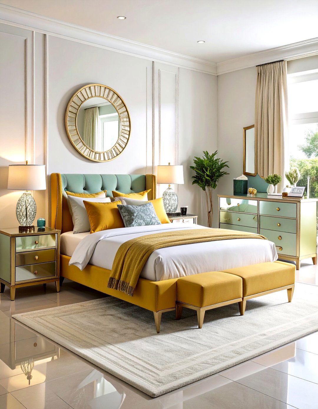 Mirrored Furniture Collection - 24 Glam Bedroom Ideas