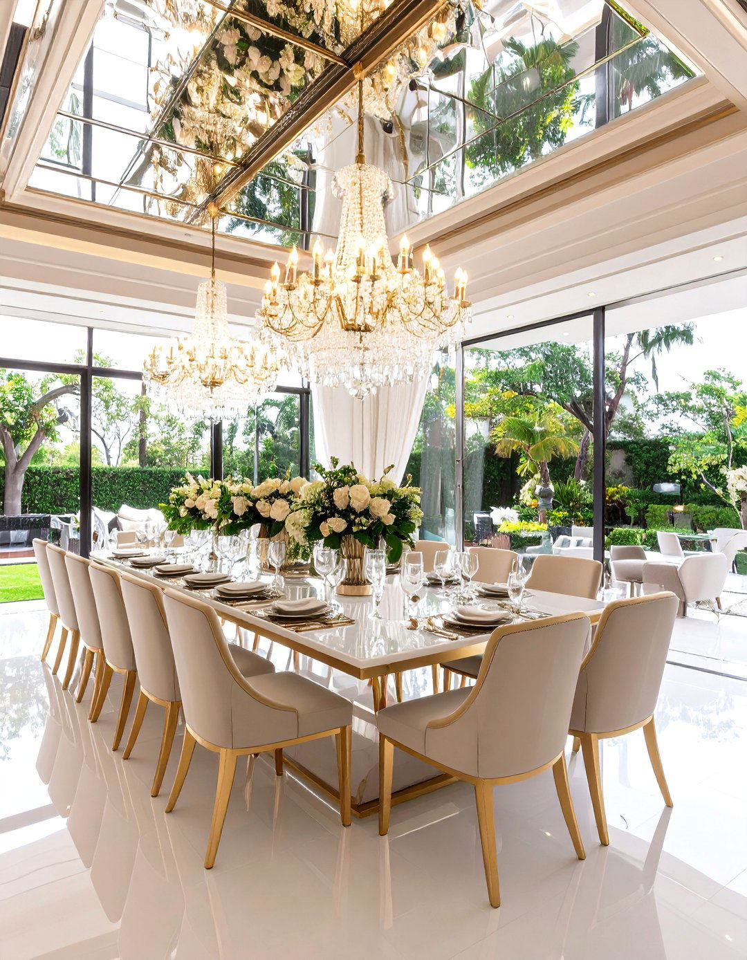 Mirrored Glam Tray Ceiling - 24 tray ceiling ideas