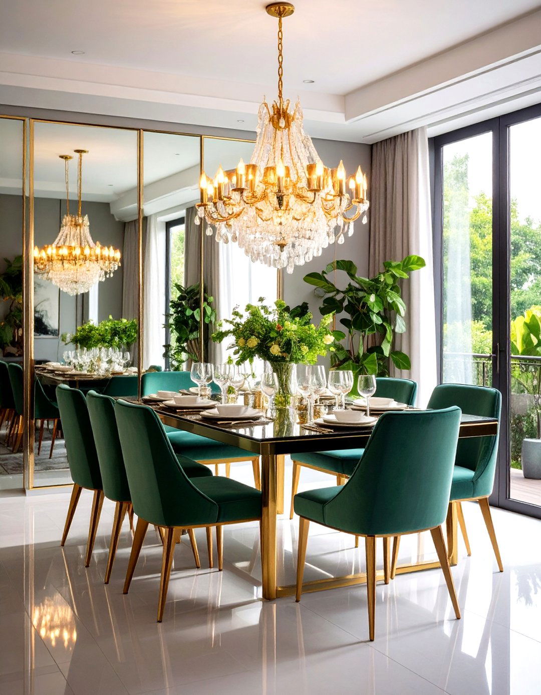 Mirrored Wall Panels - 24 Dining Room Mirror Ideas