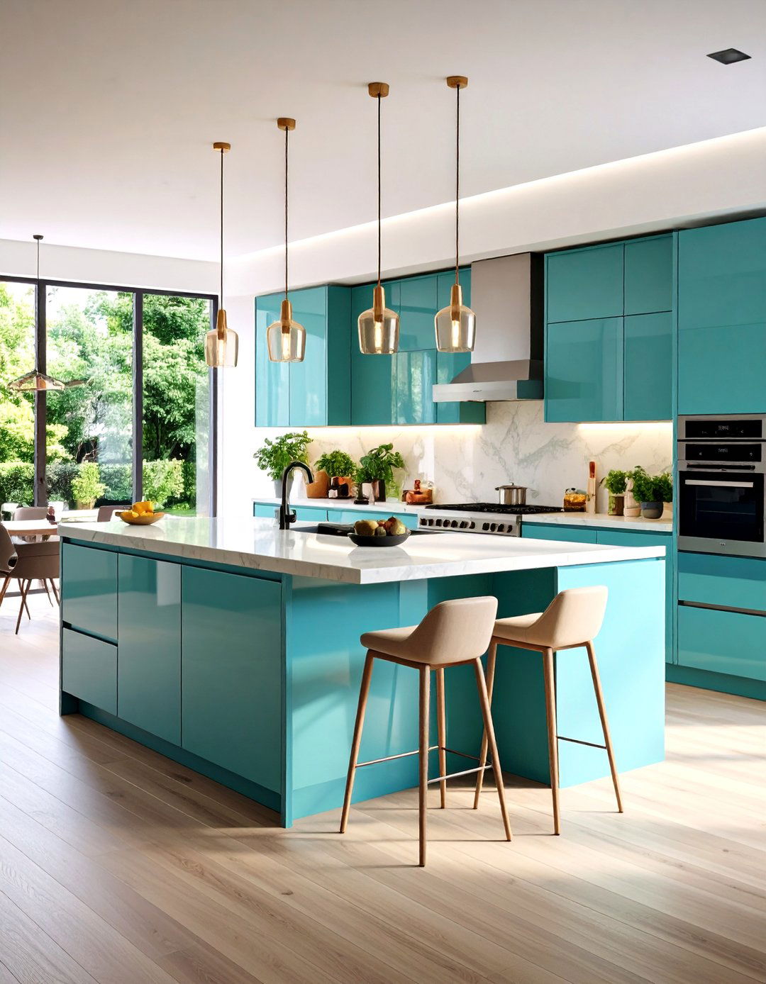 Mixed Height Waterfall Island Design - 24 Waterfall Kitchen Island Ideas