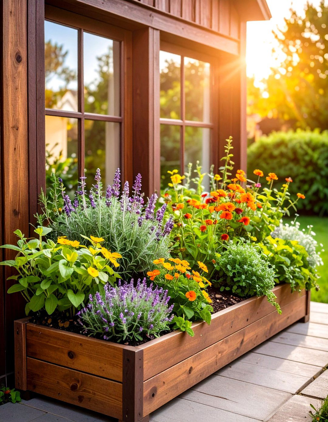 Mixed Herb and Fragrance Garden - 24 Fall Flower Box Ideas