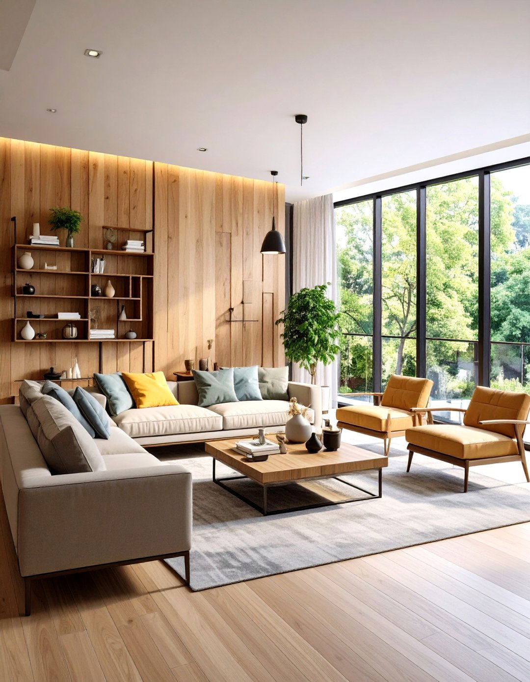 Mixed Material Accent Wall - 24 Tv Accent Wall Ideas