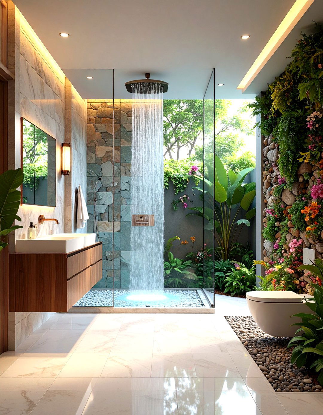 Mixed Material Combinations - 24 Small Shower Ideas