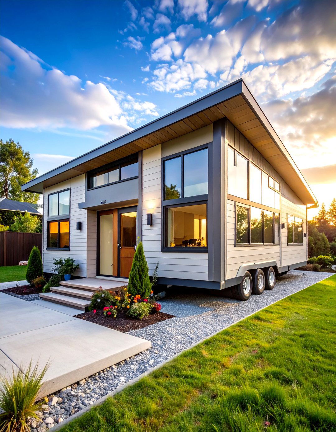 Mixed Material Contemporary Style - 24 Mobile Home Siding Design Ideas