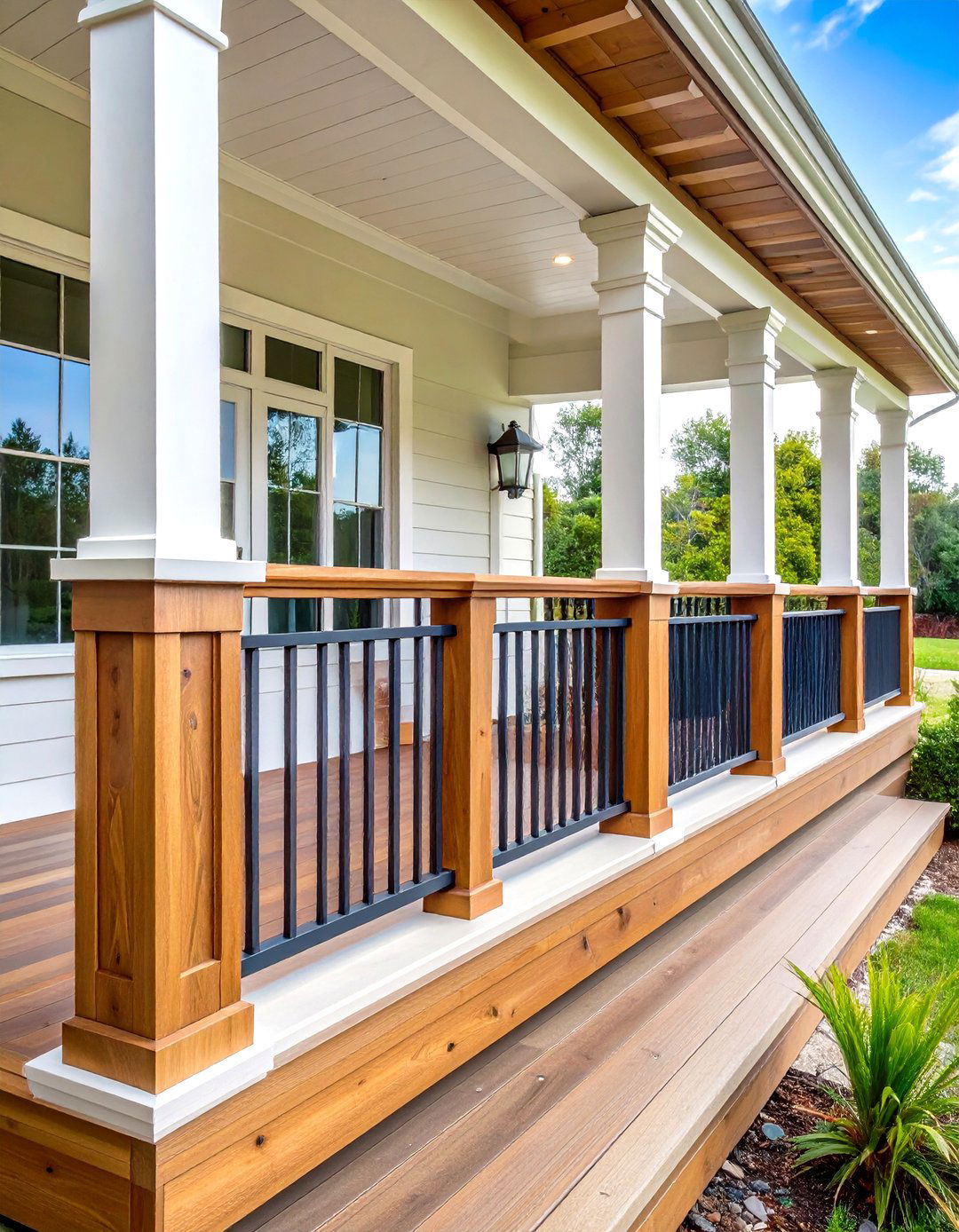 Mixed Material Contemporary Systems - 24 Front Porch Railing Ideas