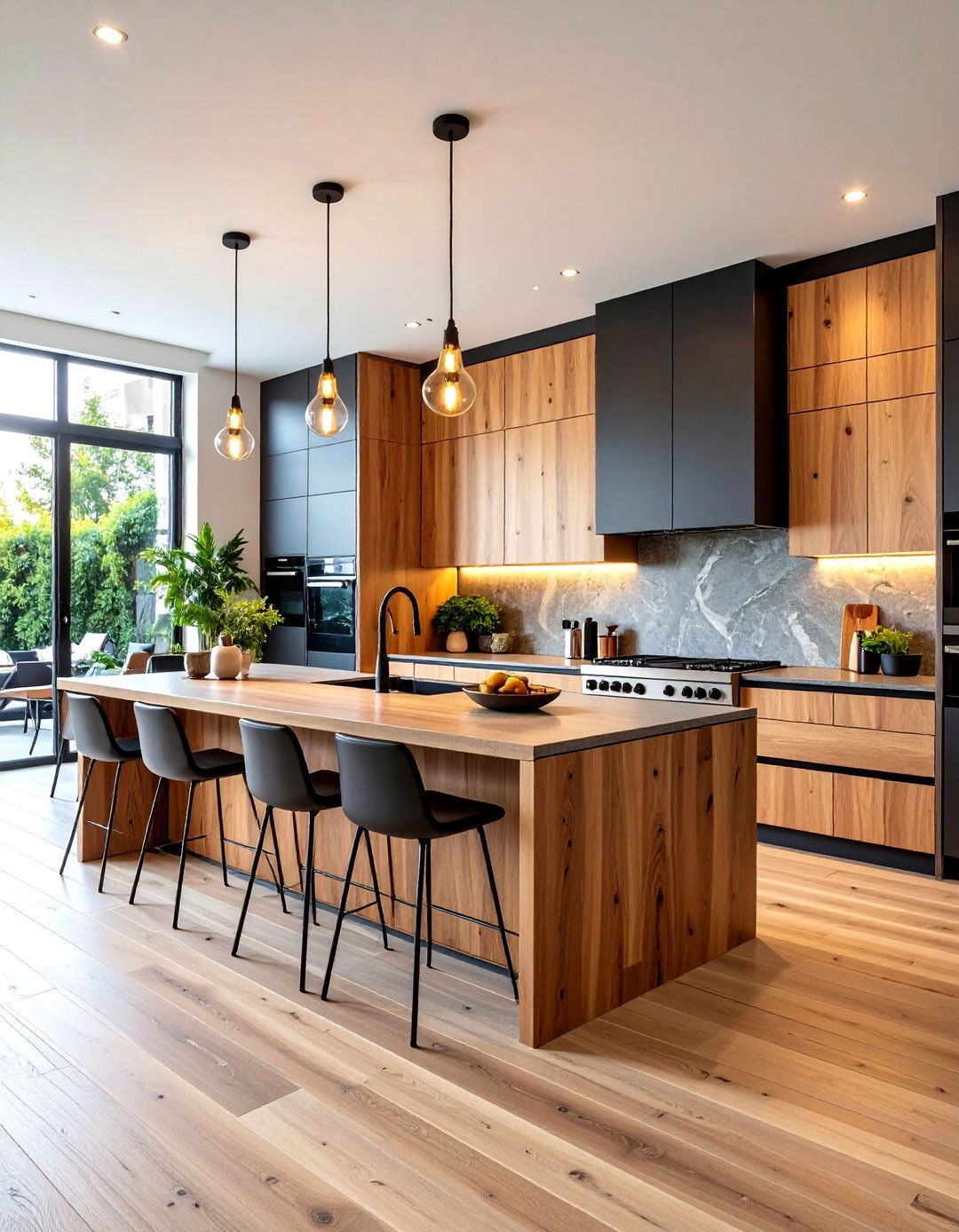 Mixed Material Kitchen Accent Wall - 24 Kitchen Accent Wall Ideas