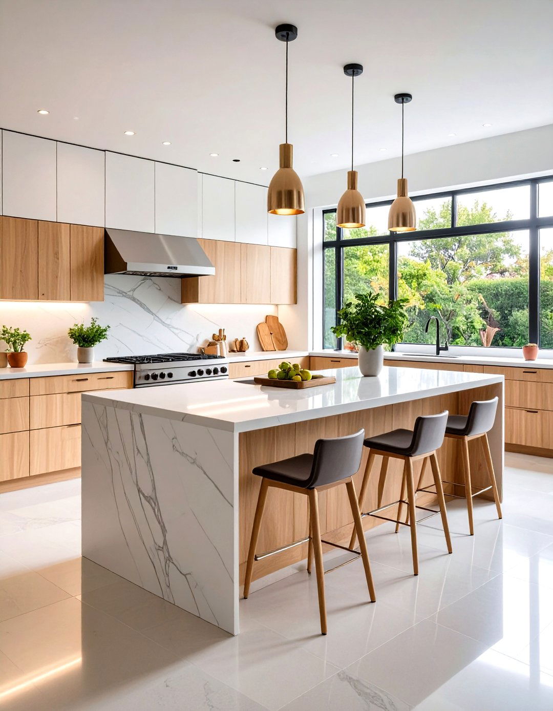 Mixed Material Kitchen Combinations - 24 Quartz Kitchen Countertops