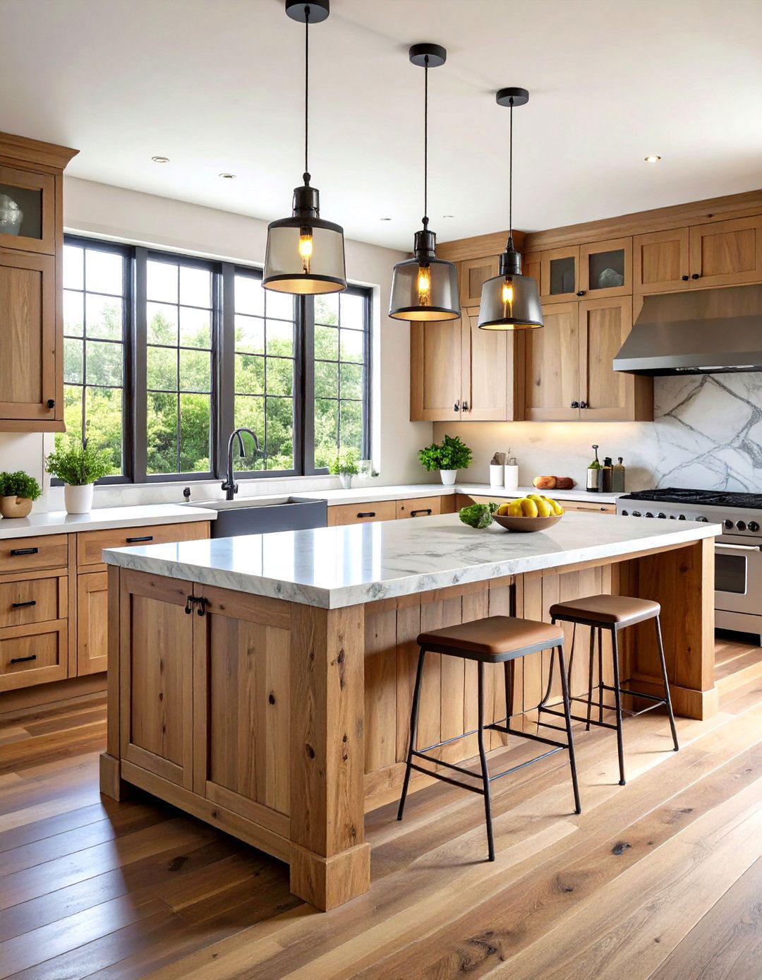 Mixed Material Kitchen Island - 24 Rustic Kitchen Island Ideas