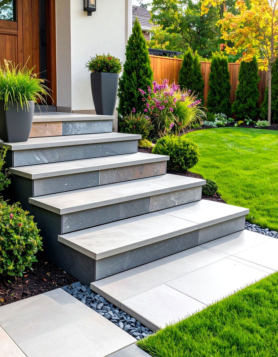 Mixed Material Patio Steps - 24 Patio Steps Ideas