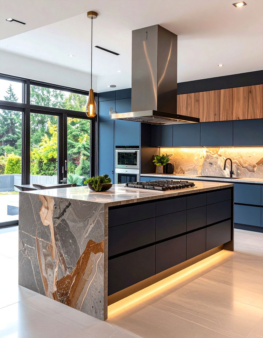 Mixed Material Splashback Design - 24 Kitchen Splashback Ideas