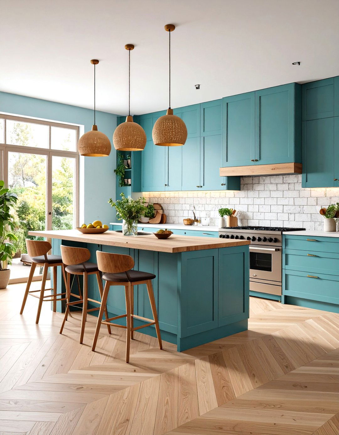 Mixed Material Transition Kitchen Design - 24 Kitchen Floor Ideas