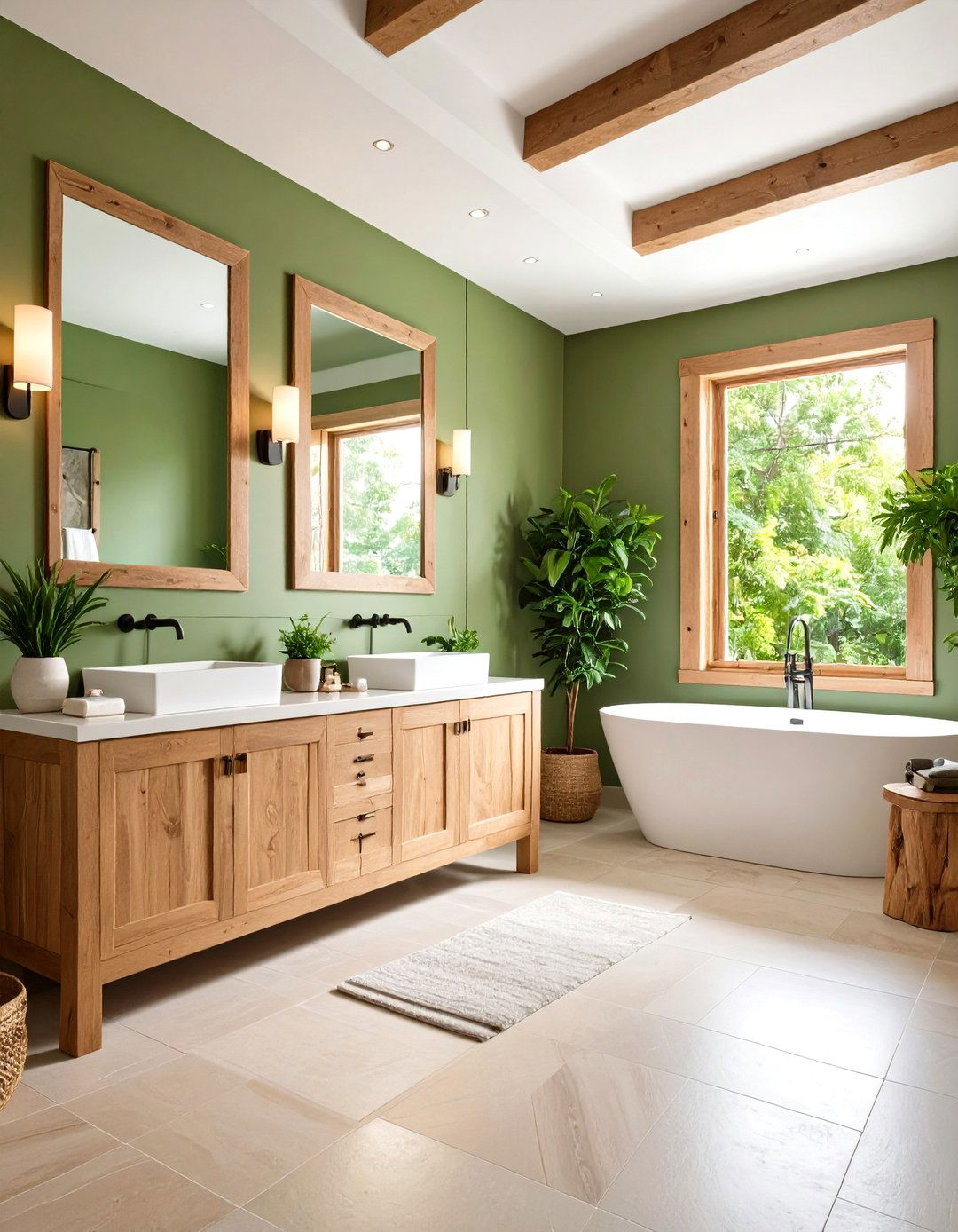 Mixed Material Wainscoting Design - 24 Bathroom Wainscoting Ideas