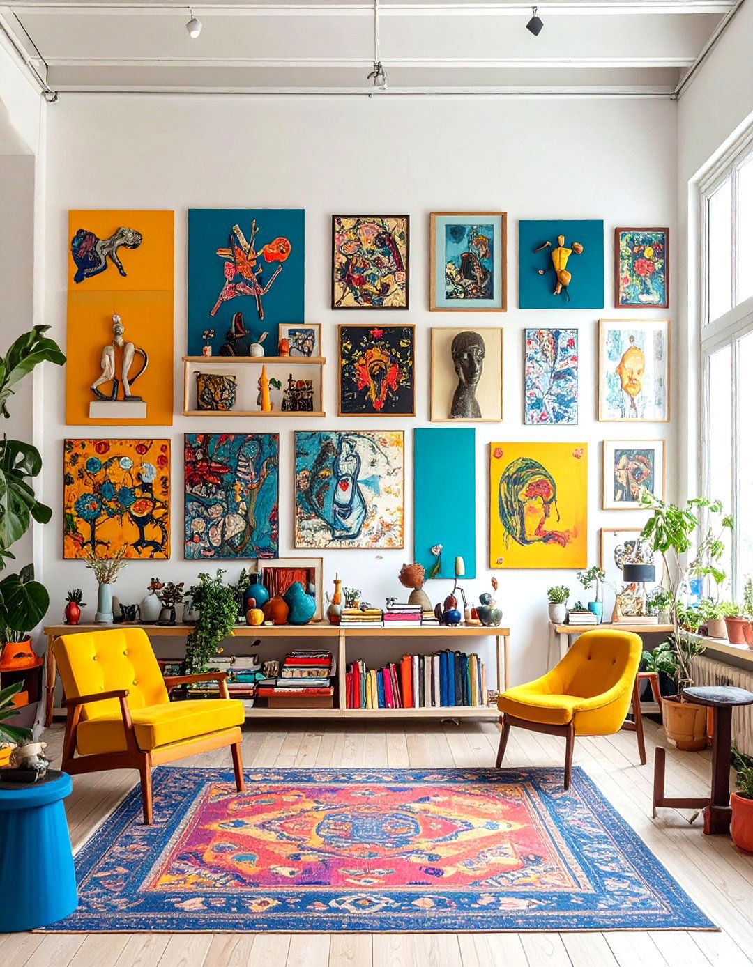 Mixed Media Collage Gallery Wall - 24 Gallery Wall Ideas