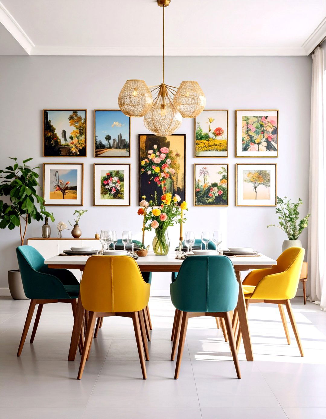 Mixed Media Gallery Wall - 24 Blank Wall Ideas