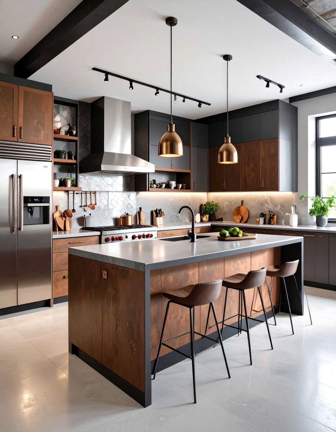 Mixed Metal Accent Combinations - 24 Industrial Decor Ideas