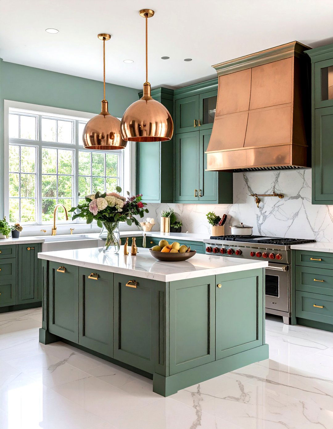 Mixed Metal Accent Open Kitchen Design - 24 Open Kitchen Living Room Ideas