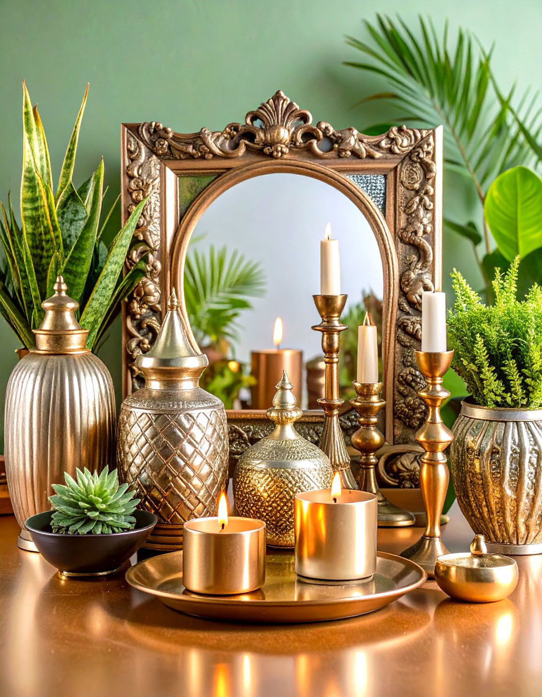 Mixed Metal Accents - 24 Boho Decor Ideas