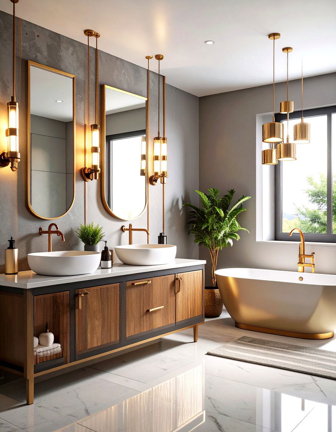 Mixed Metal Bathroom Fixture Combinations - 24 Maximalist Bathroom Design Ideas