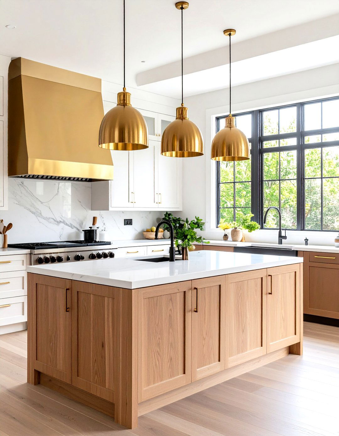 Mixed Metal Fixture Coordination - 24 Kitchen Lighting Ideas