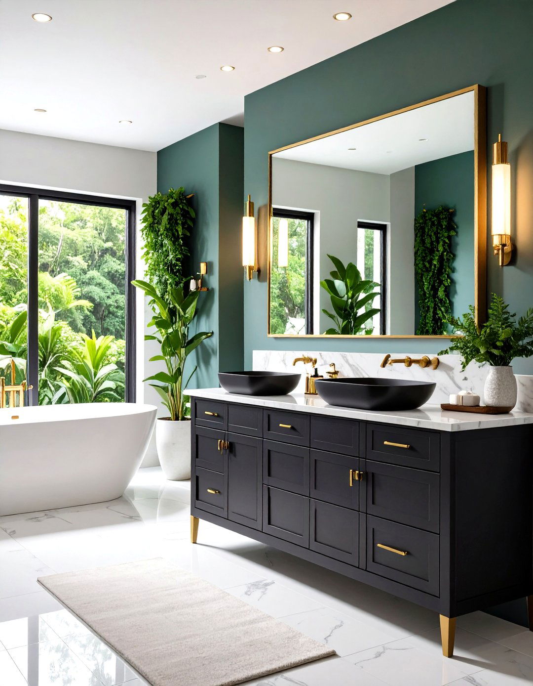 Mixed Metal Hardware Combinations - 24 Half Bathroom Ideas