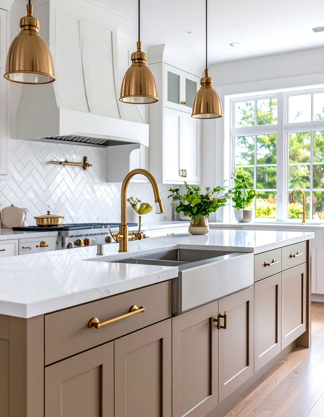 Mixed Metal Hardware Finishes - 24 coastal kitchen ideas