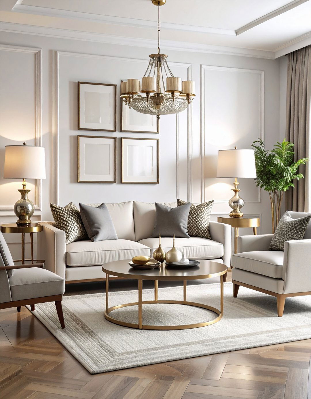 Mixed Metal Living Room - 24 Pottery Barn Living Room Ideas