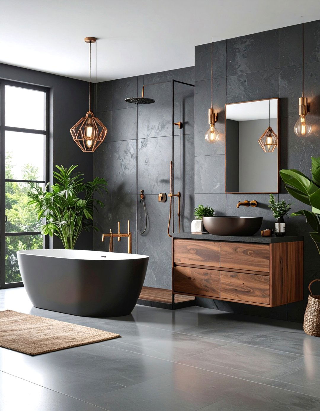 Mixed Metal Modern Bathroom - 24 Aesthetic Bathroom Ideas
