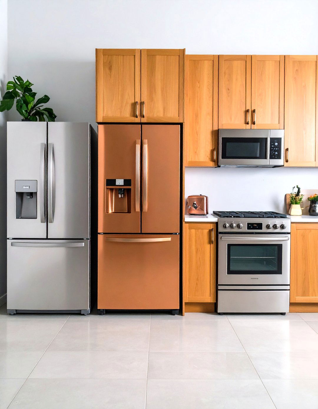 Mixed Metallic Finish Combinations - 24 Kitchen With Colored Appliances Ideas