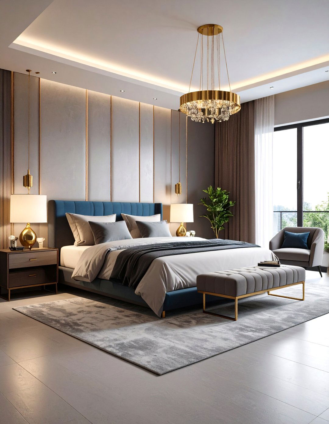 Mixed Metals Modern Bedroom - 24 Bedroom Ideas for Women
