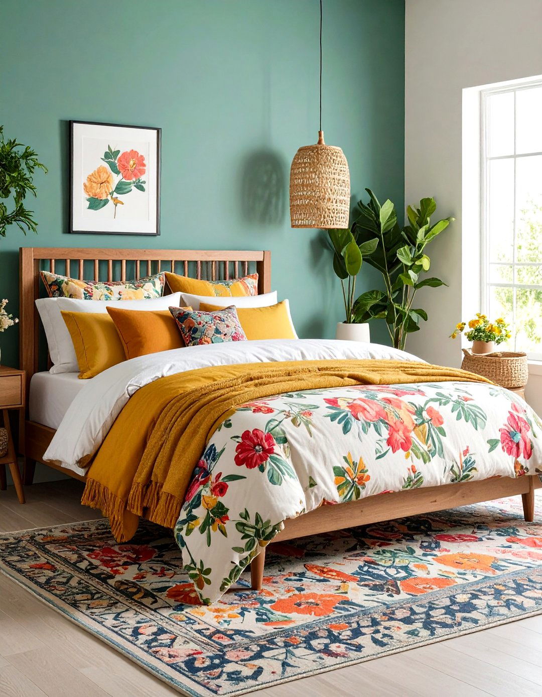 Mixed Pattern Boho Bedroom Confidence - 24 Colorful Boho Bedroom Ideas