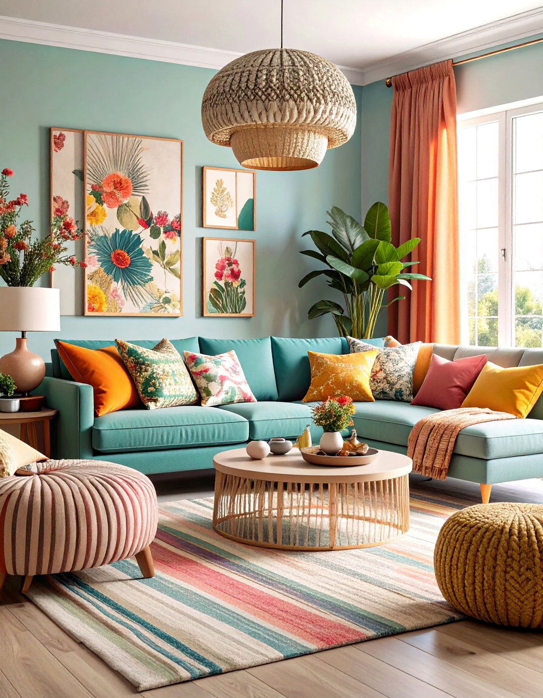 Mixed Pattern Textile Coordination - 24 Joanna Gaines Living Room Ideas