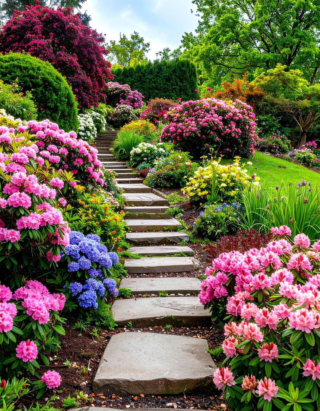 Mixed Shrub Border Plantings - 24 hillside landscaping ideas