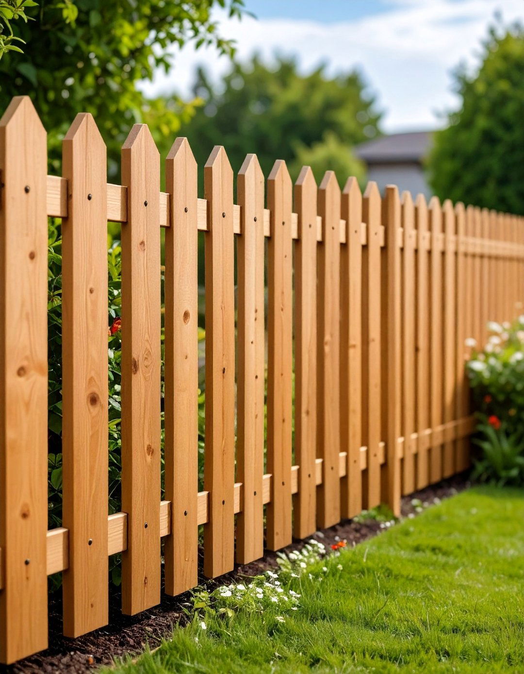 Mixed Width Board on Board Pattern Fence - 24 Board on Board Fence Ideas