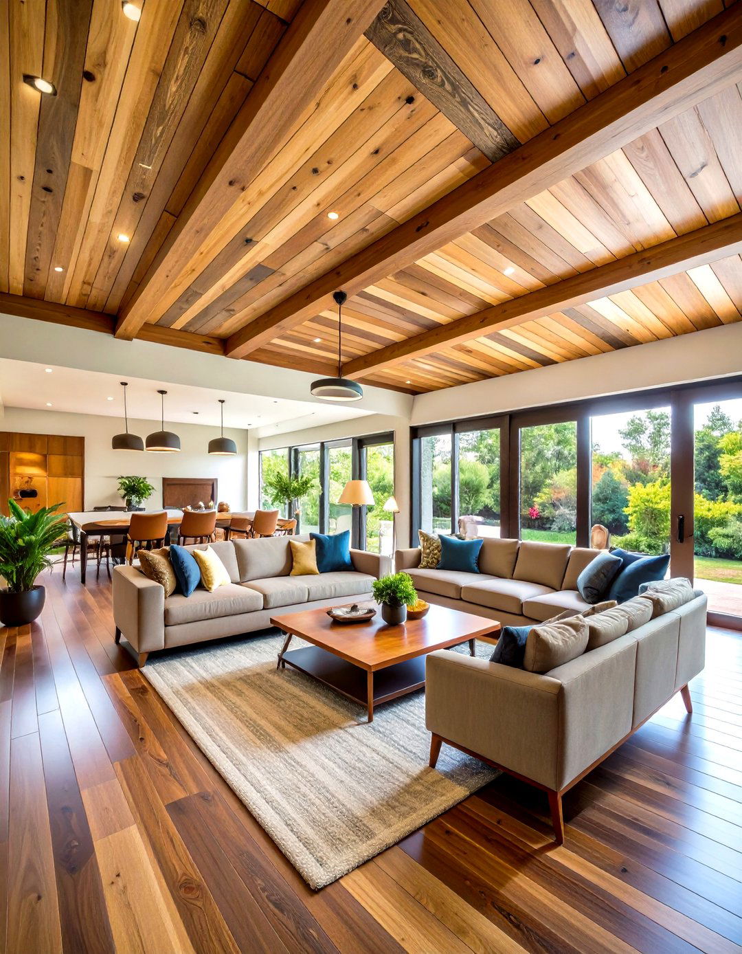 Mixed Width Plank Ceiling - 24 Wood Plank Ceiling Ideas