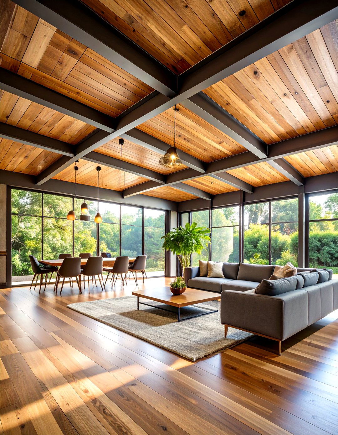 Mixed Wood and Metal Ceiling Combinations - 24 Wood Ceiling Ideas