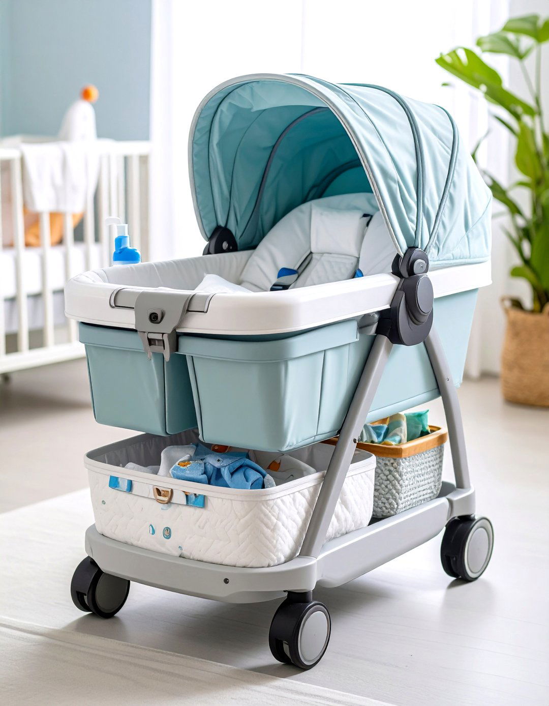 Mobile Diaper Stations - 24 Nursery Storage Ideas