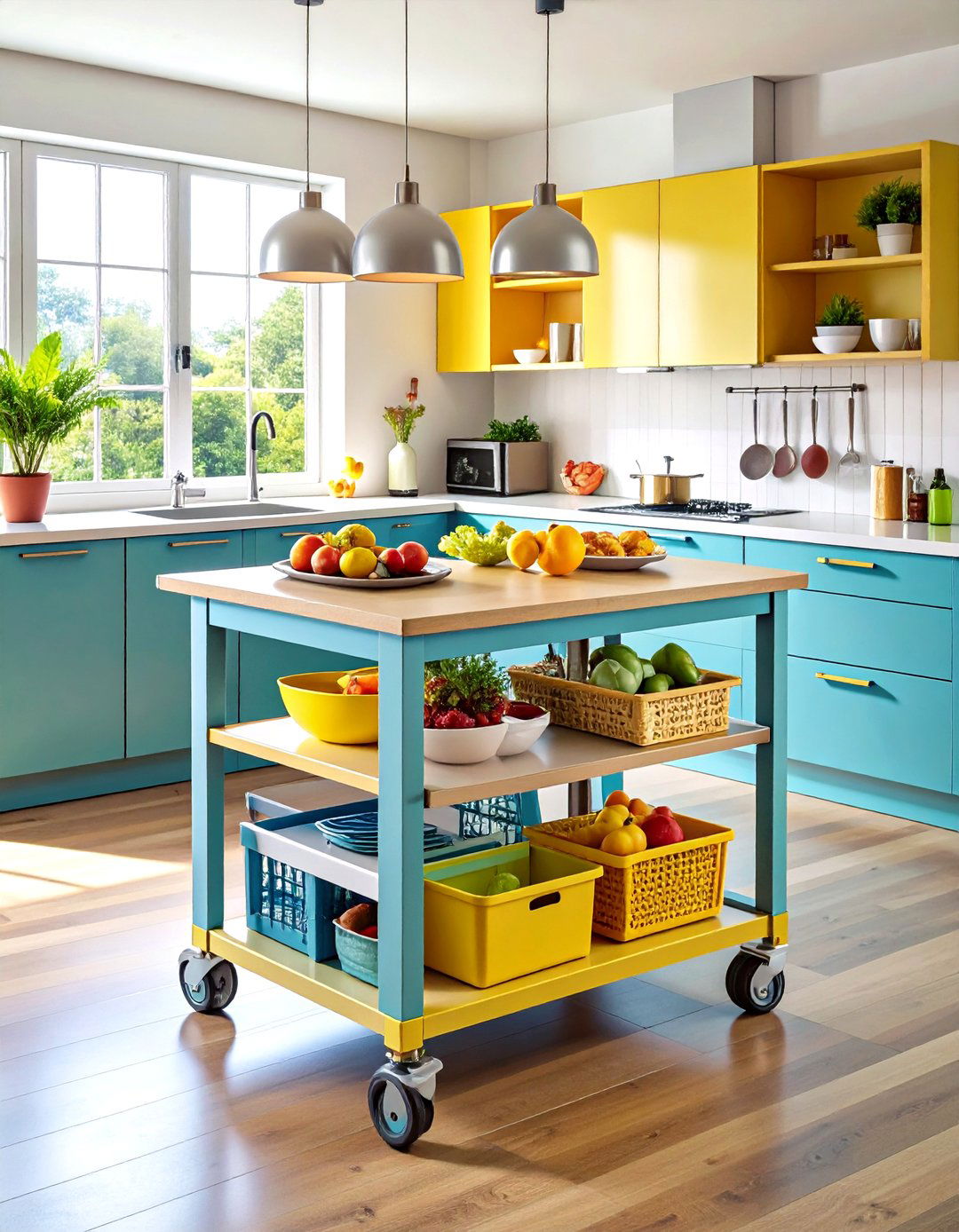 Mobile Kitchen Cart Dining - 24 Eat in Kitchen Ideas
