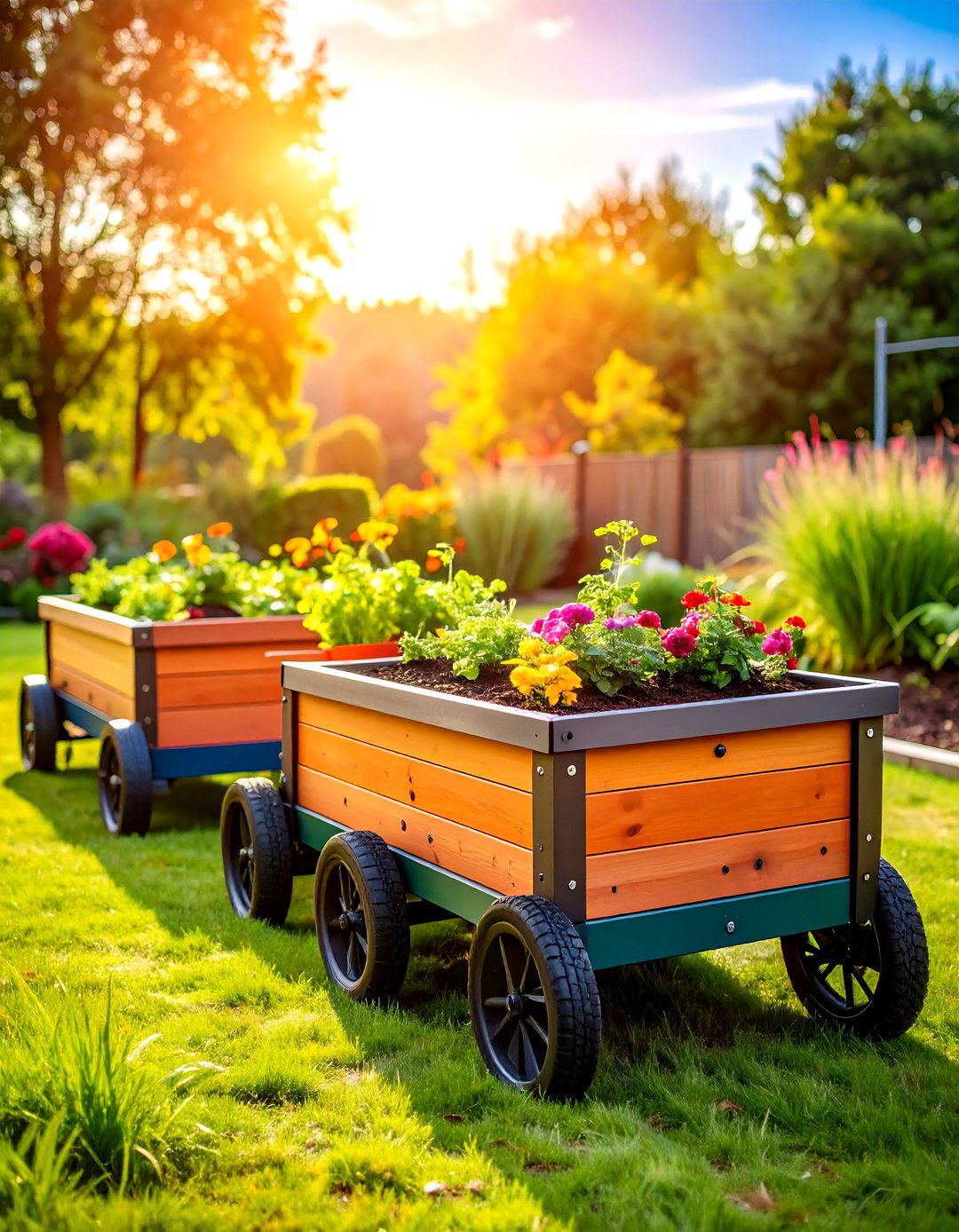 Mobile Raised Bed System - 24 Vegetable Garden Ideas