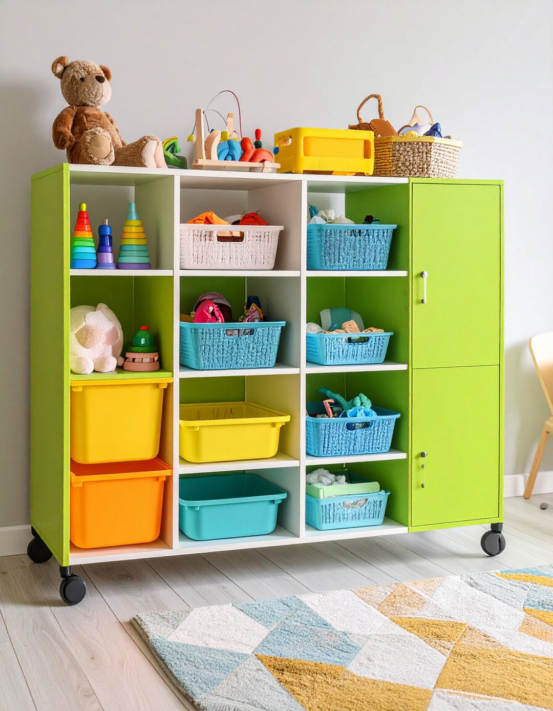 Mobile Storage Stations - 24 Playroom Storage Ideas