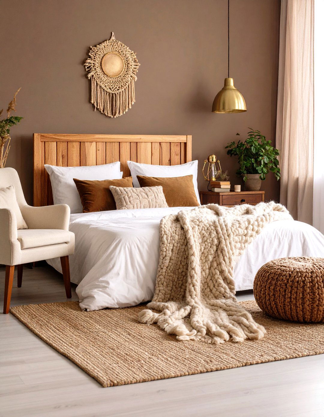 Mocha Brown Cozy Reading Retreat - 24 small guest room ideas