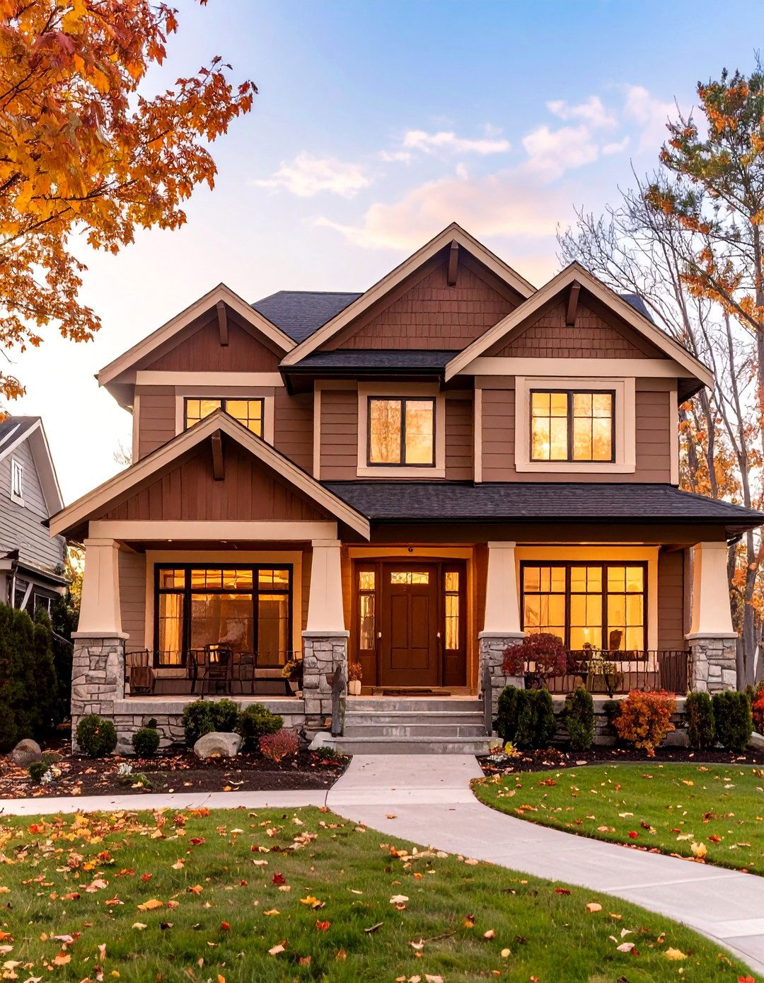 Mocha Exterior Paint Color Scheme - 24 Brown Exterior House Colors