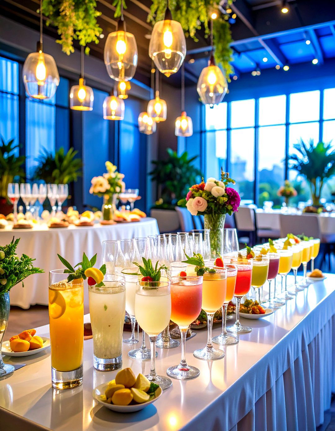 Mocktail and Beverage Station - 24 Wedding Food Ideas