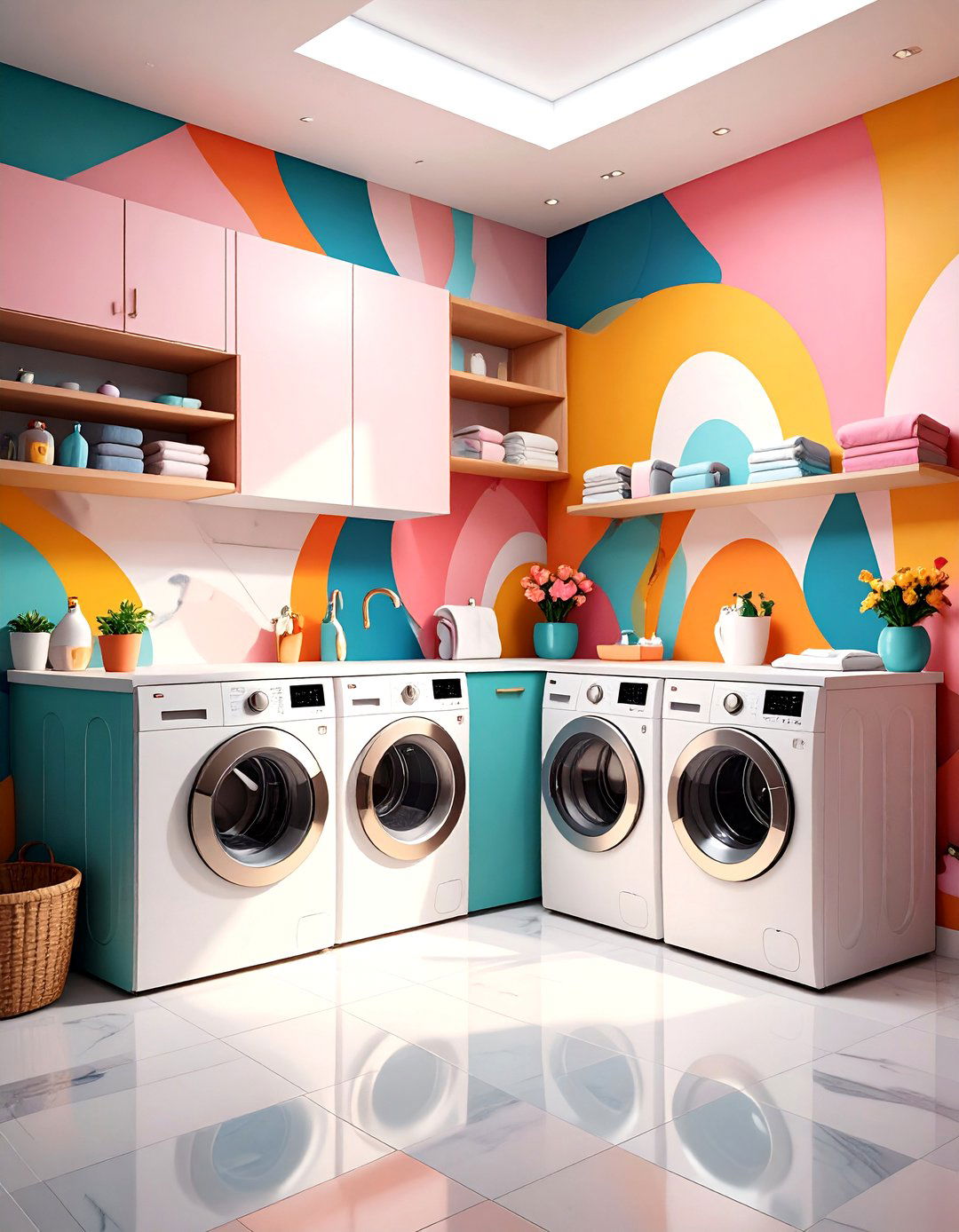 Modern Abstract Patterns - 24 Laundry Room Wallpaper Ideas