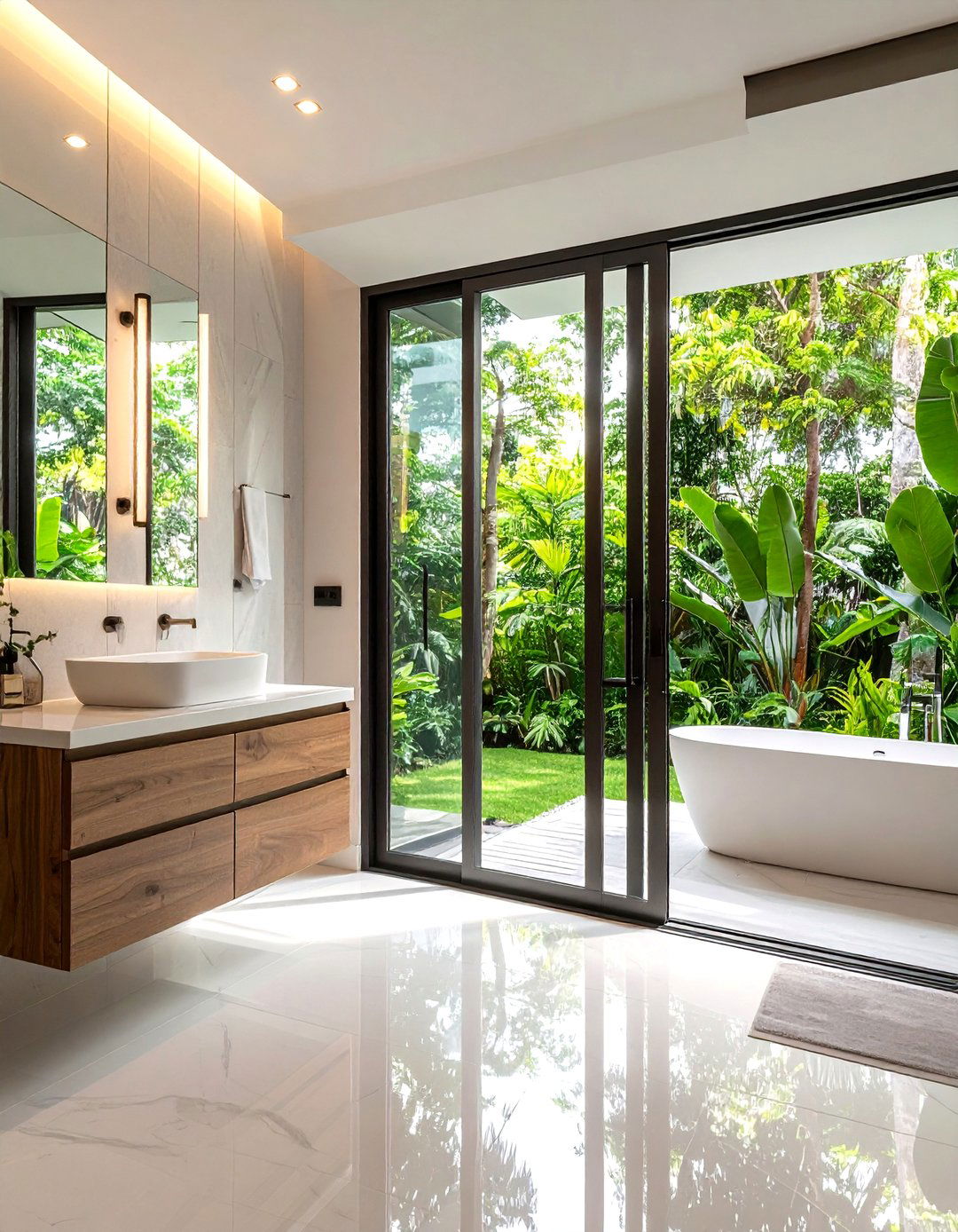Modern Aluminum Frame Bathroom Barn Door - 24 Bathroom Barn Door Ideas