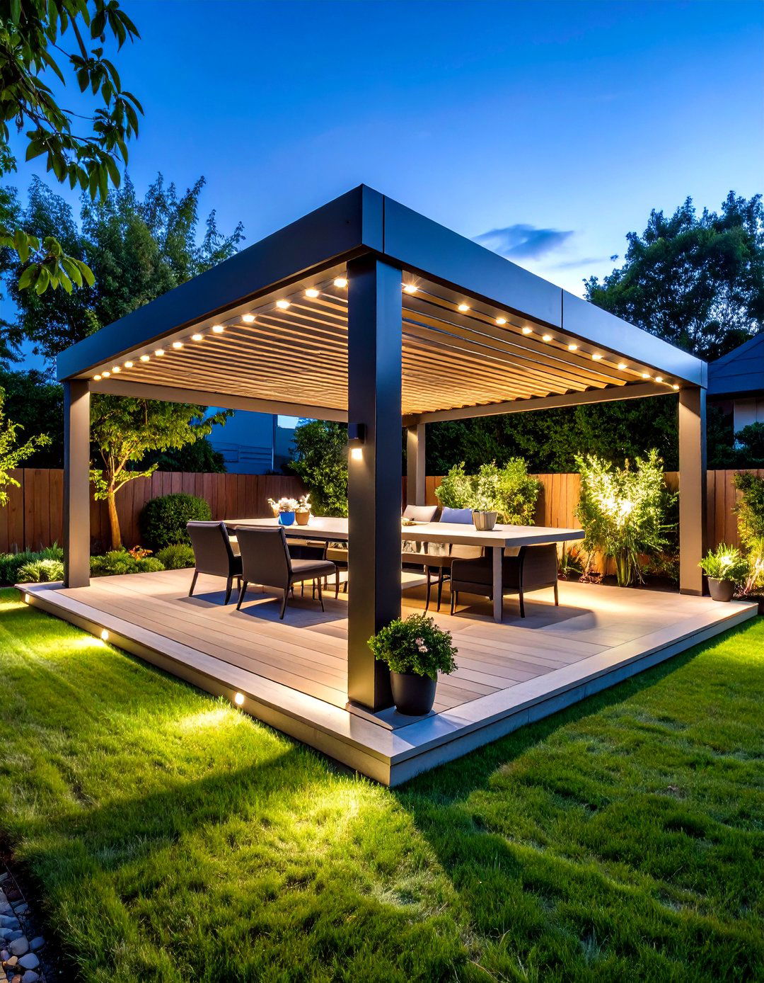 Modern Aluminum Pergola Design - 24 Attached Covered Patio Ideas