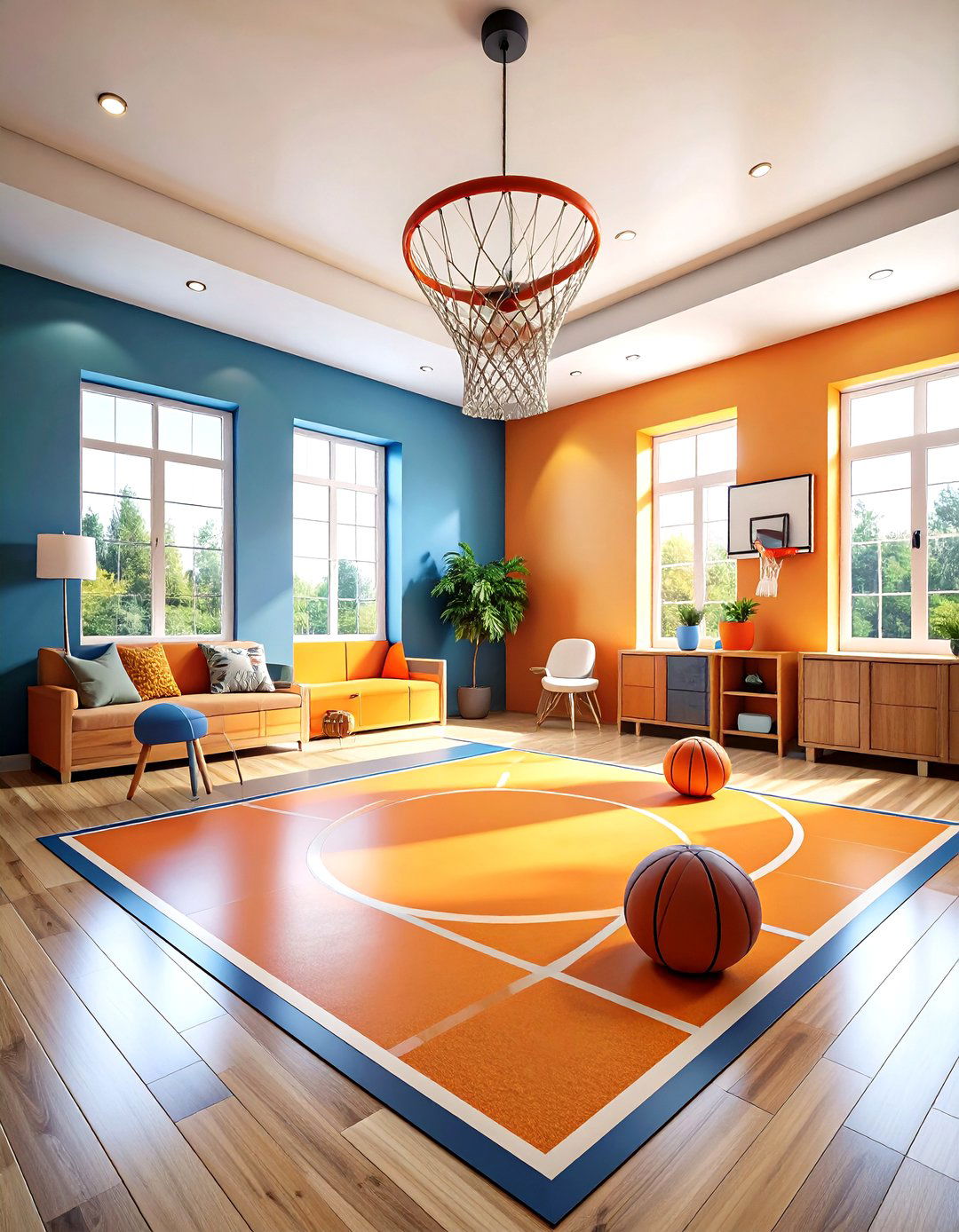 Modern Basketball Court Nursery - 24 Sports Nursery Ideas