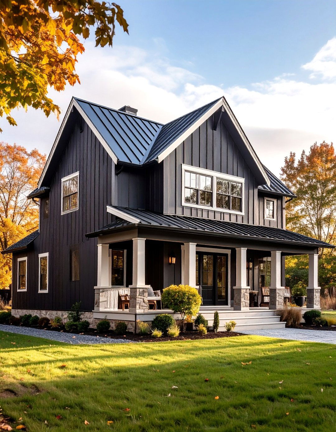 Modern Black Farmhouse Exteriors - 24 Modern Black Houses